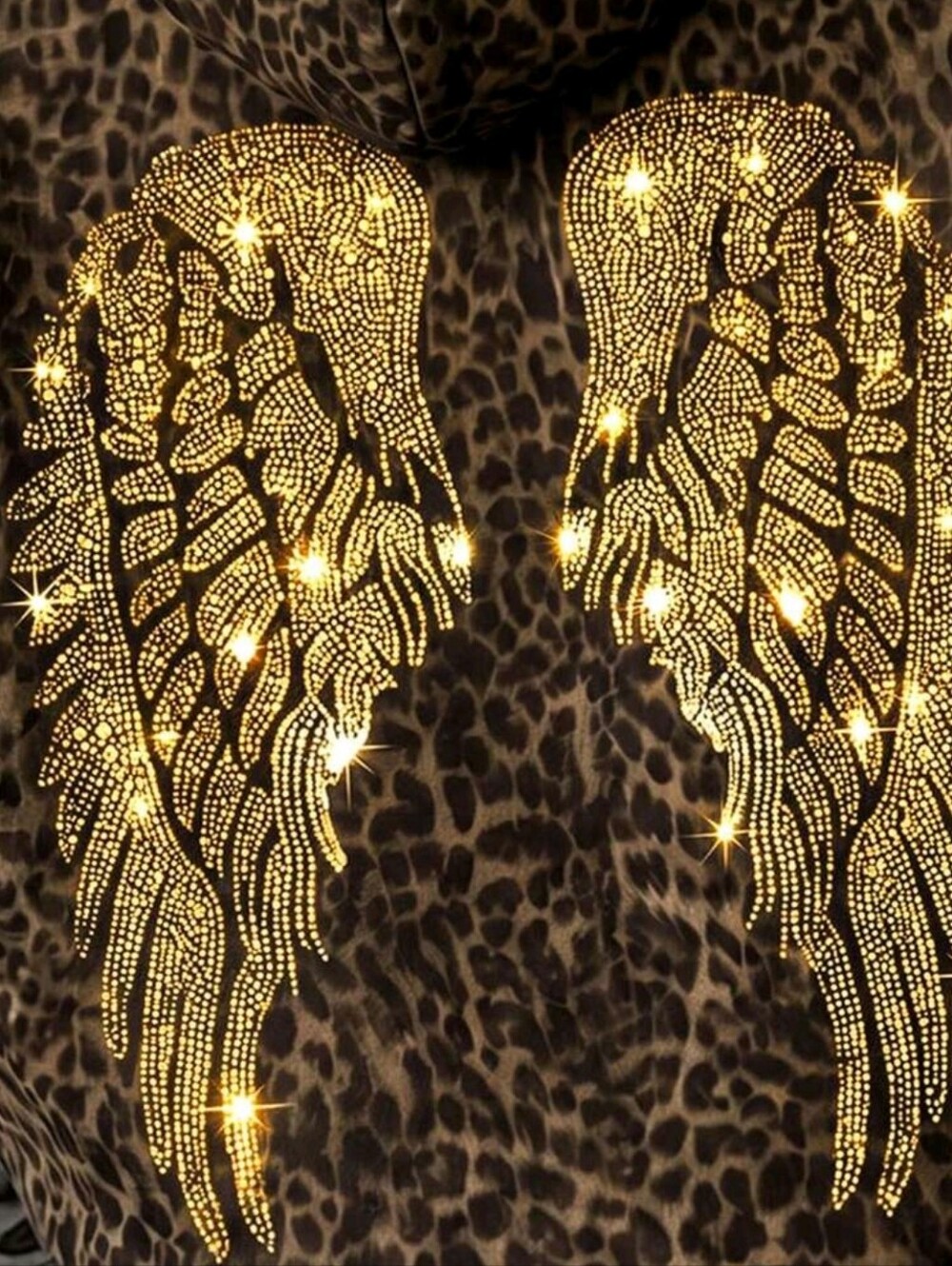 Women's Black Rhinestone Wing Sequin Hooded Sweatshirt, Cute Women's Autumn Back - Picture 4 of 5